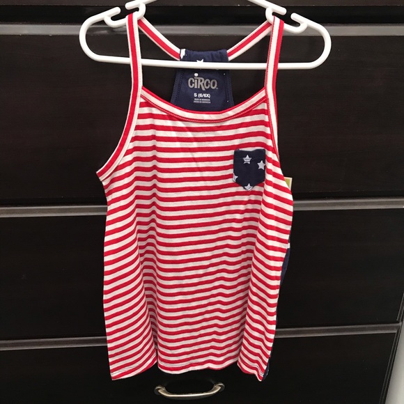 Circo Other - Circo Little Girls Red White Blue Tank Top